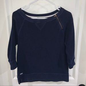 Ralph Lauren terry cloth 3/4 sleeve sweater